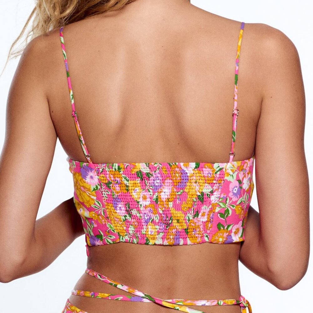 Zara Floral Print Crop Top - Picture 3 of 6